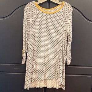 Matilda Jane Gray and Yellow Tunic Top